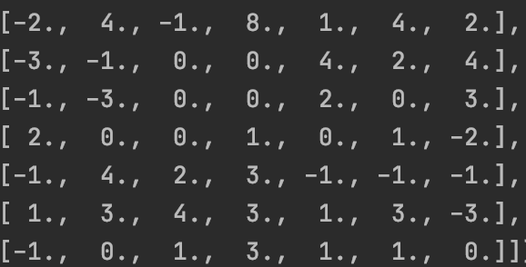 Output Matrix One